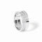Seventies Medium Ring in 18K White Gold with Diamonds - 1