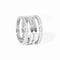 Pulse Paved 3 Rows Ring in 18K White Gold and Diamonds - 1