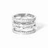 Pulse Paved 3 Rows Ring in 18K White Gold and Diamonds - 2