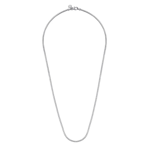 Classic 24 Inch 2.5mm 925 Sterling Silver Men's Box Chain Necklace - 3