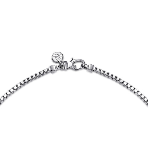 Classic 24 Inch 2.5mm 925 Sterling Silver Men's Box Chain Necklace - 4