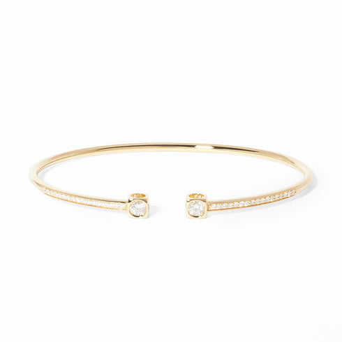 Le Cube Diamant Medium Bracelet in Yellow Gold and Diamonds - 2