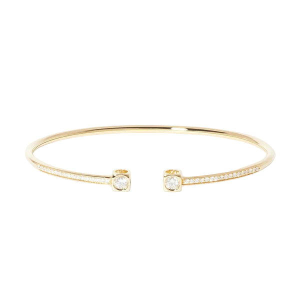 Le Cube Diamant Medium Bracelet in Yellow Gold and Diamonds - 2