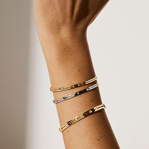 Pulse Bracelet in White Gold with Diamonds - 2