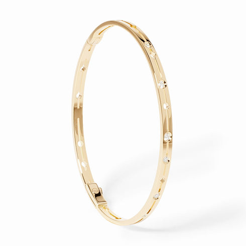 Pulse Bracelet Small Model in Yellow Gold with Diamonds - 1