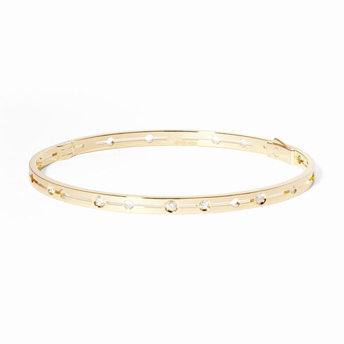Pulse Bracelet Small Model in Yellow Gold with Diamonds - 2