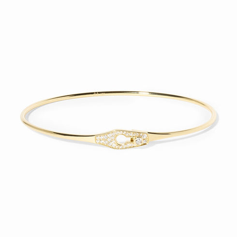 Serrure Jonc Diamond-Paved Bracelet in 18K Yellow Gold - 2