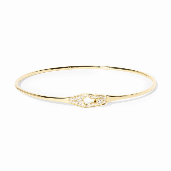 Serrure Jonc Diamond-Paved Bracelet in 18K Yellow Gold - 2