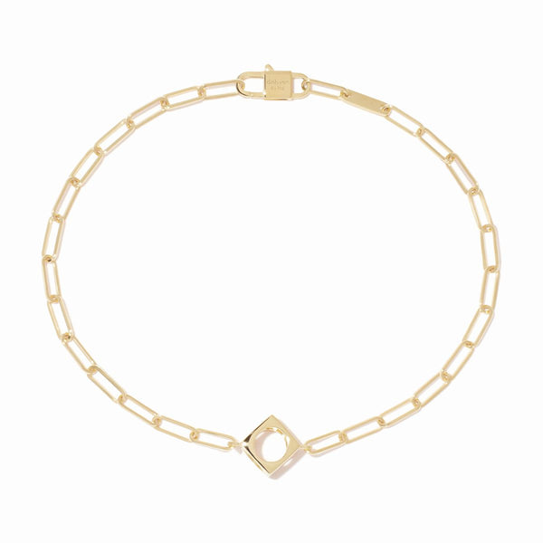 Le Pavé 18K Yellow Gold Small Chain Bracelet - 1