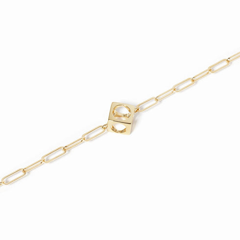 Le Pavé 18K Yellow Gold Small Chain Bracelet - 2