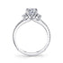 Classic Three-Stone Round Diamond Pavé Ring - 2