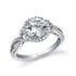 Round Diamond Halo Engagement Ring with Twisted Split Shank - 1