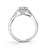 Round Diamond Halo Engagement Ring with Twisted Split Shank - 2