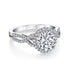 Round Diamond Halo Engagement Ring with Twisted Split Shank - 3