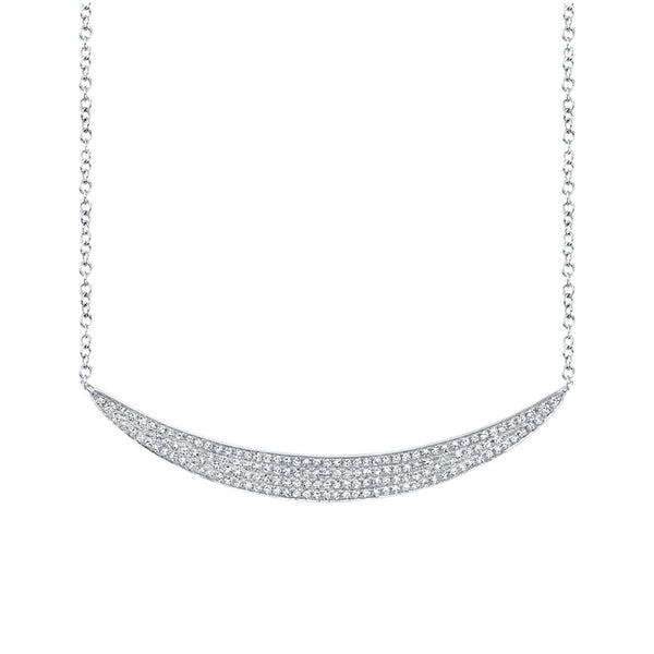 Kate 0.42ct Diamond Pave Crescent Necklace - 1