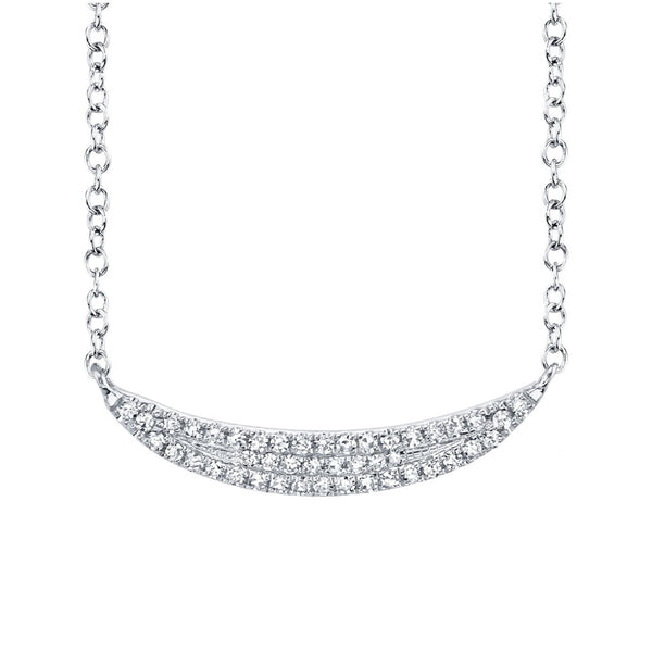 Kate 0.11ct Diamond Pave Crescent Necklace - 1