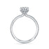 Round Diamond Engagement Ring with Thin Pavé Diamond Band - 2