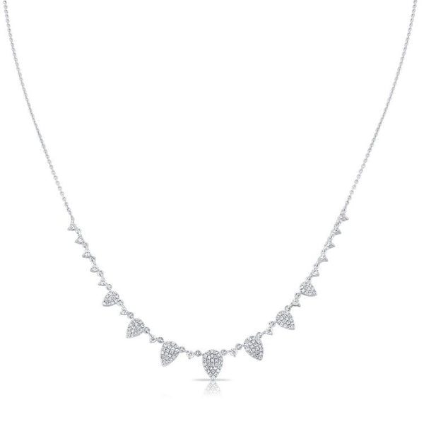 Diamond Pear Station Necklace - 1