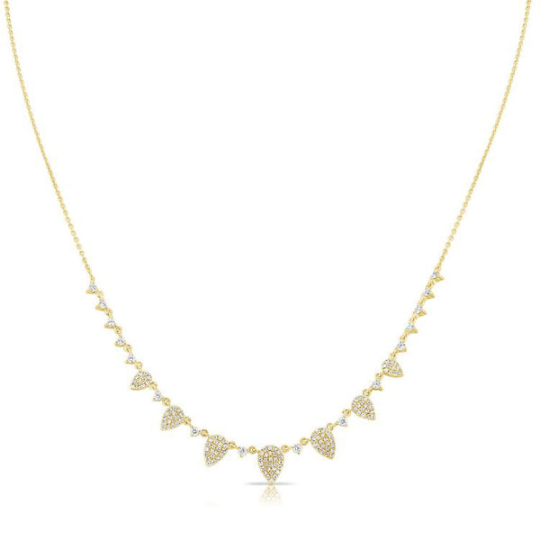 Diamond Pear Station Necklace - 1