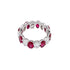 Ruby & Diamond Oval Eternity Band - 3