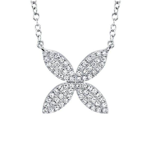 Kate 0.20ct Diamond Flower Necklace - 1