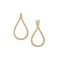Tear Shape Diamond Swirl Earrings - 1
