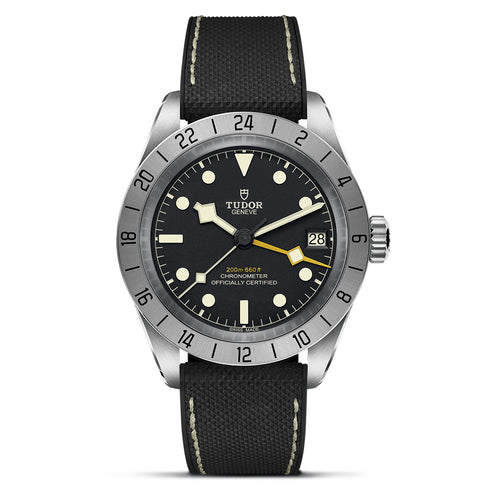 Black Bay Pro on Hybrid Rubber And Leather Watch - 2
