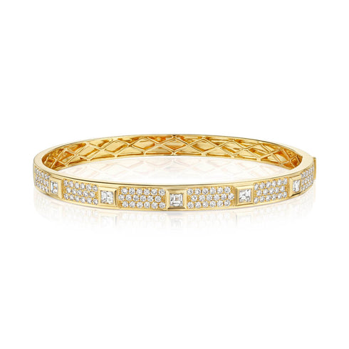 Pave Diamond Station Bangle - 1