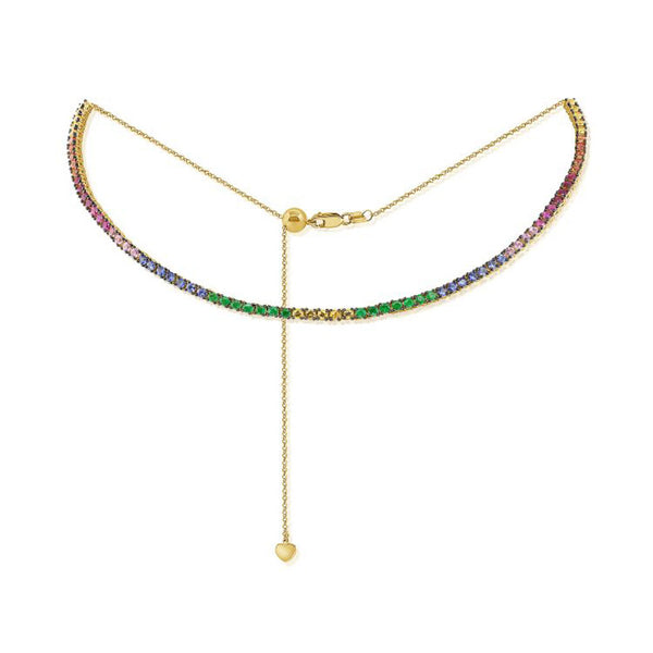 Rainbow Color Choker Necklace - 1