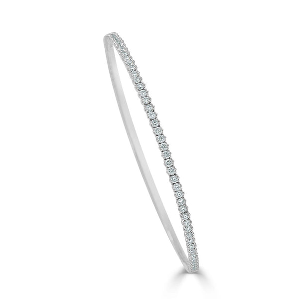 14k Gold & Diamond Flexible Bangle - 0.75ct - 1