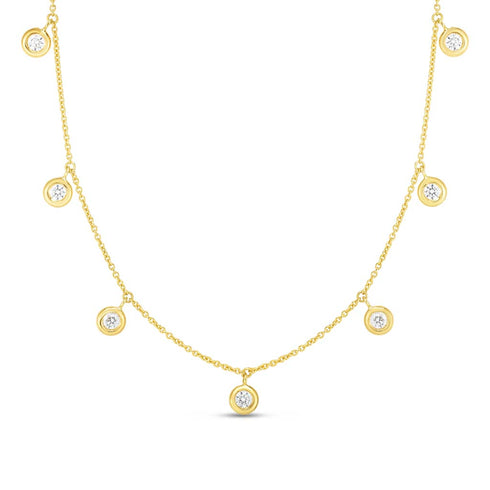 Diamonds by the Inch Dangling Seven Station Necklace - 1
