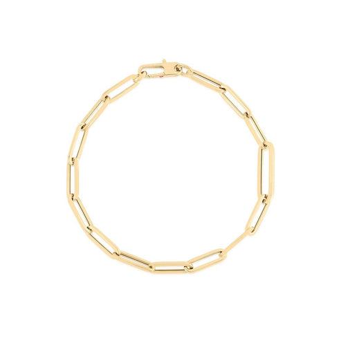 Designer Gold Oval Link Bracelet in 18K Yellow Gold - 2