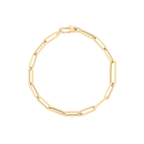 Designer Gold Oval Link Bracelet in 18K Yellow Gold - 2