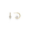 Akoya Cultured Pearl and Diamond Earrings - 18K Yellow Gold - 1