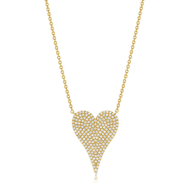 14k Gold & Diamond Heart Necklace- 0.53ct. - 1