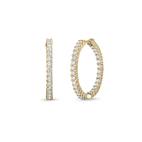 The Perfect Diamond Hoop® Small Inside Outside Earrings - 1