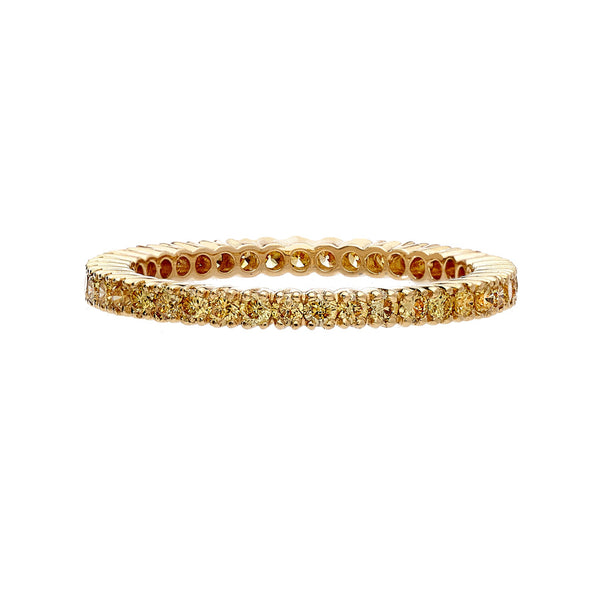 Prong Yellow Diamond Band - 1