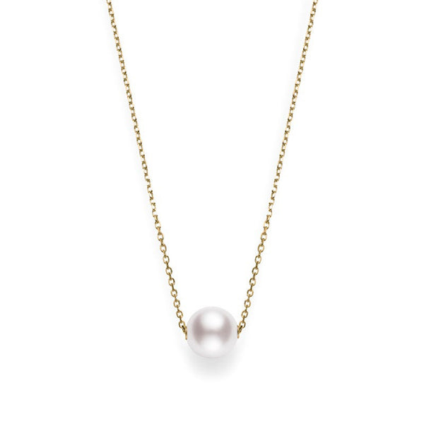 Akoya Cultured Single Pearl Pendant in 18K Yellow Gold - 1