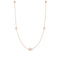 Roberto Coin 18K Rose Gold Diamond 5 Stone Station Necklace - 1