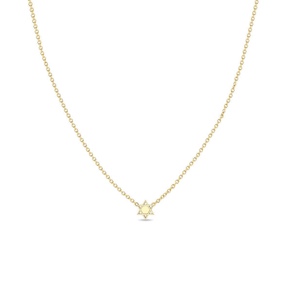 14k Itty Bitty Star of David Necklace - 1