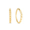 Designer Gold Pyramid Hoop Earrings - 1