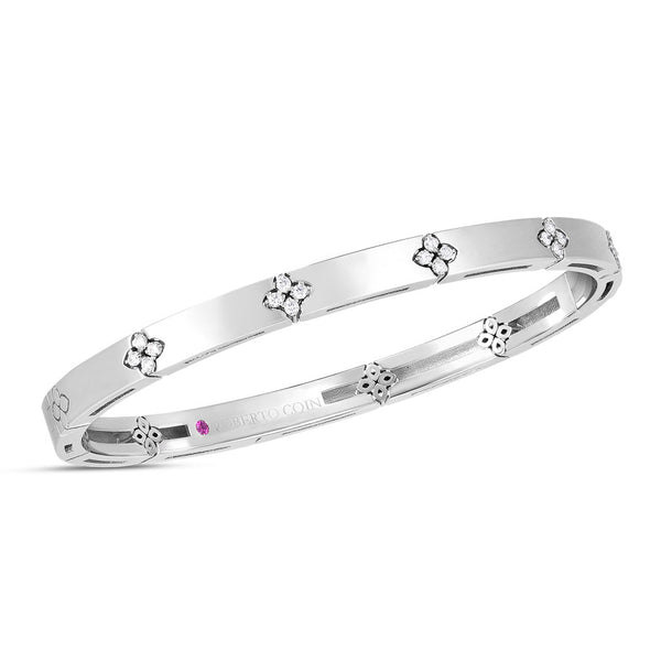 Love in Verona 18K White Gold Diamond Bangle - 1