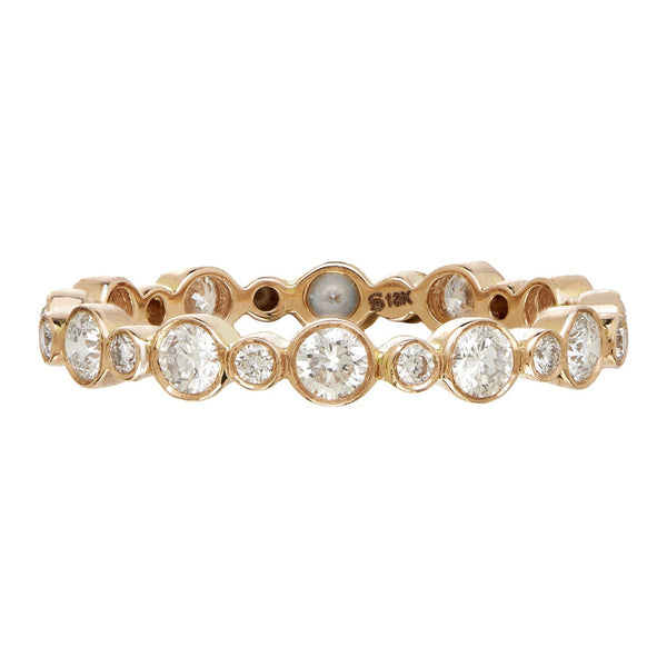 18K Gold Aurelia White Diamond Band - 1