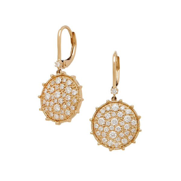Confetti White Diamond Drop Earrings - 1