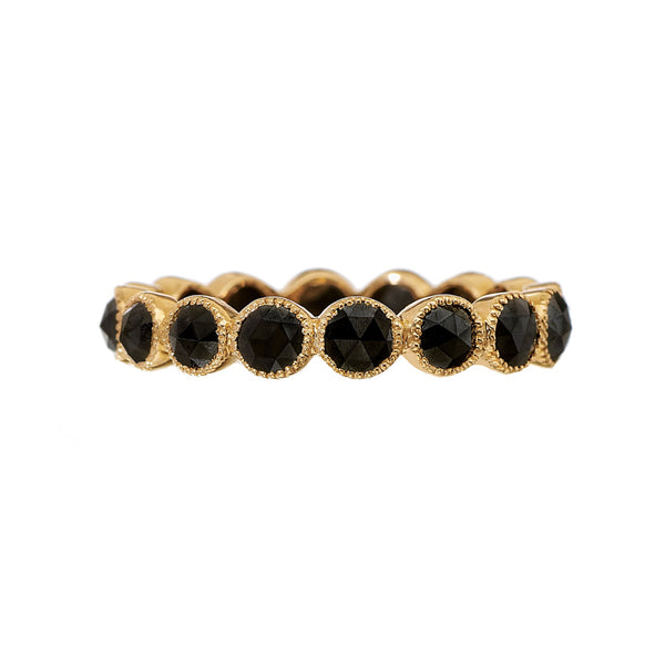 18K Gold Grace Black Rose Cut Black Diamond Ring - 1