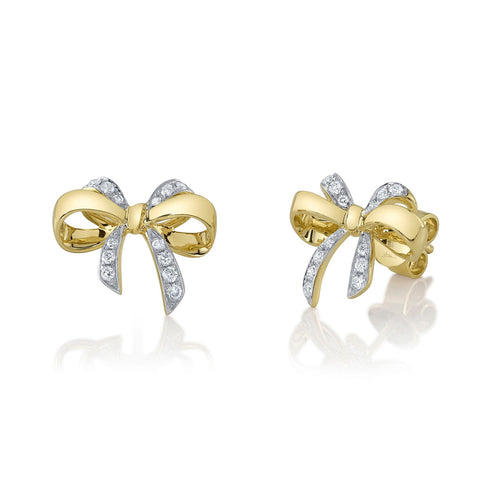 Kate 0.21ct Diamond Bow Stud Earring - 1