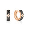 Love in Verona Black Diamond Hoop Earrings in 18K Rose Gold - 1