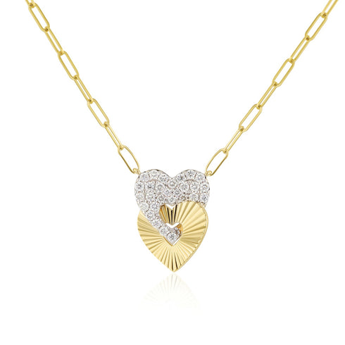 Aura Mini Interlocking Heart Necklace - 1