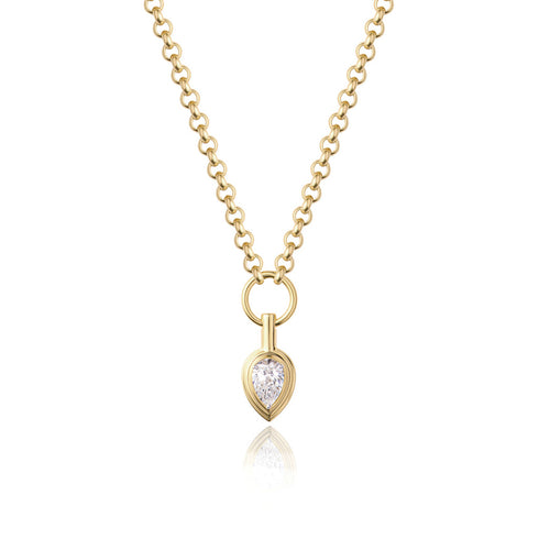 Pear Layered Drop Necklace - 1