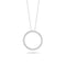Tiny Treasures Medium Circle Necklace 18K White Gold with Diamonds - 1